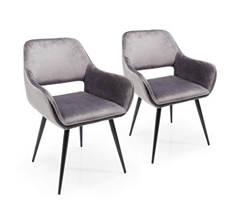 Kare Design Armlehnstuhl San Francisco Grau (2/Set) von Kare