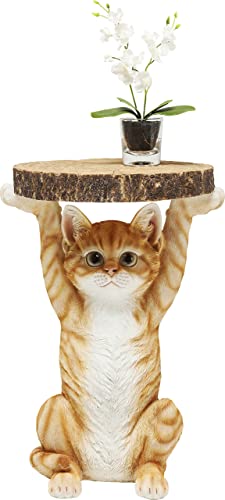 Kare Design Beistelltisch Animal Ms Cat, Mehrfarbig, Beistelltisch, Katze, Tischplatten D 33 cm, 52x35x33 cm (H/B/T) von Kare