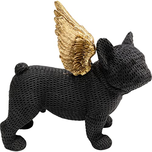 Kare Design Deko Figur Angel Puppy, Gold, Hund, Welpe, Polyresin, Unikat, Handbemalt, 25x28x10cm (H/B/T) von Kare