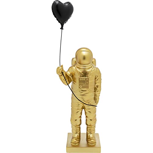 Kare Design Deko Figur Balloon Astronaut, Gold, Polyresin, Handgearbeitet, Unikat, 41x13x11cm (H/B/T) von Kare