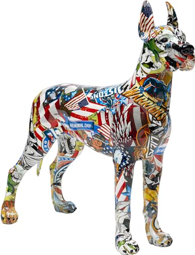 Kare Design Deko Figur Comic Dog Maddox, Mehrfarbig, Deko Objekt, Hund, teilweise Handarbeit, Unikat, 40x39x15 cm (H/B/T) von Kare