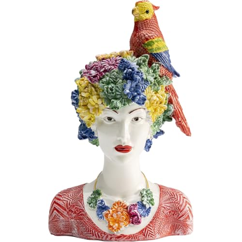 Kare Design Deko Figur Flower Girl, Mehrfarbig, Accessoire, Handbemalt, Jedes Stück EIN Unikat, Schlafzimmer, Deko für Regal und Sideboards, Skultpur, 50x29x22 cm (H-B-T) von Kare