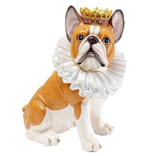 Kare Design Deko Figur King Dog, Braun, Hund, Polyresin, Unikat, Spritzwassergeschützt, Handgearbeitet, 29x25x16cm (H/B/T) von Kare