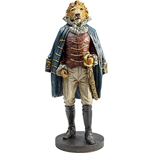 Kare Figur Sir Lion Standing 41cm Deko, Kunststoff, 40,5x18x13,5cm, Blau von Kare