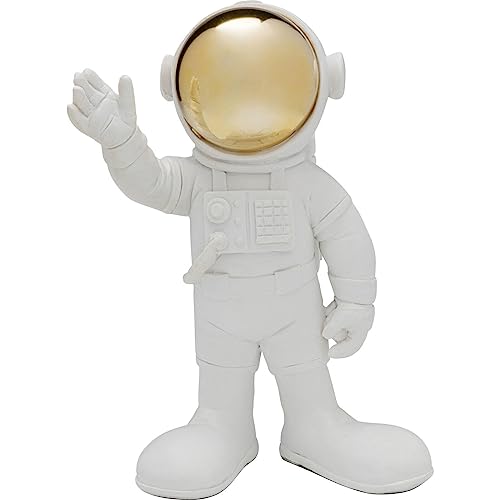 Kare Design Deko Figur Welcome Astronaut, Weiß, Polyresin, Unikat, Handbemalt, 27x21x13cm (H/B/T) von Kare