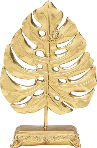 Kare Design Deko Objekt Monstera Leaf, Dekofigur, Gold, Artikelhöhe 18cm von Kare