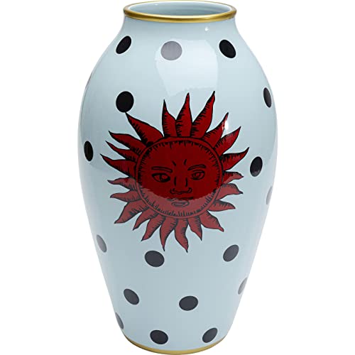 Kare Design Deko Vase Cohesion, Blumenvase, Tischvase, blau, Artikelhöhe 40cm von Kare