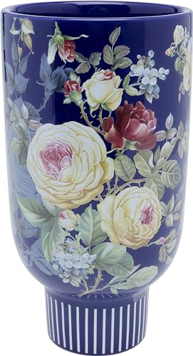 Kare Design Deko Vase Rose Magic, Blumenvase, Tischvase, Blau, Artikelhöhe 27cm von Kare