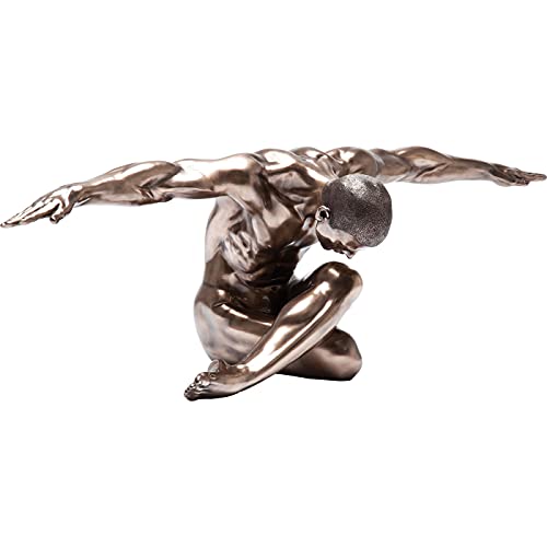Kare Design Dekofigur Nude Man Bow, moderne, große Dekostatue, athletischer Mann, Bronze (H/B/T) 40x137x47cm von Kare