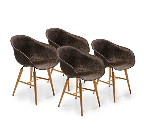 Kare Design Forum Wood Stühle mit Armlehne, Einfarbig, Braun von Kare