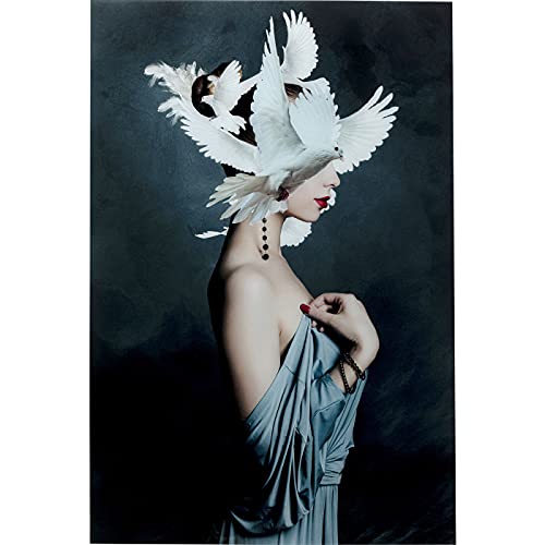 Kare Design Glasbild Mother of Doves, Mehrfarbig, Fotodruck hinter Glas, Wandbild, Hochformat, 120x80 cm (H/B) von Kare