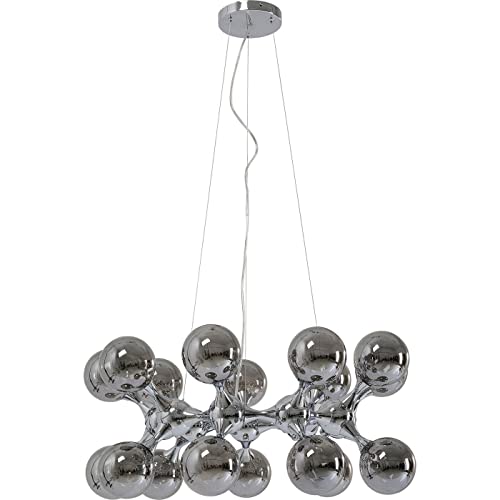 Kare Design Hängeleuchte Atomic Balls, Silber, Ø74cm, Pendelleuchte, Lampe, Deckenleuchte, Esstischleuchte, Wohnzimmer, 43-172 cm höhenverstellbar, Leuchtmittel nicht inklusiv von Kare