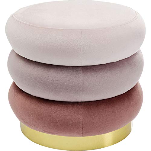 Kare Design Hocker Sandwich Rose, Sitzhocker, Sitzbank, Sitzstuh, pink, 40x48x42cm von Kare