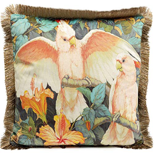 Kare Design Kissen Parrots Life, Gold/Orange, mit Reißverschluss, 45x45cm von Kare