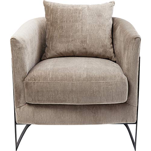 Kare Design Sessel La Vida, beige, modern, Samtbezug, loses Rückenkissen, Cocktail Sessel, Polstermöbel, 80x76x74 cm (H/B/T) Kare Design Sessel La Vida, beige, modern, Samtbezug, loses Rückenkissen, Cocktail Sessel, Polstermöbel, 80x76x74 cm (H/B/T) von Kare