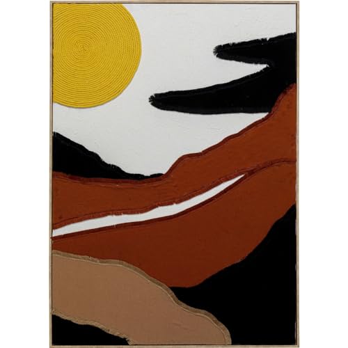 Kare Design Leinwandbild Artistic Sunrise Knitted, Mehrfarbig, Bild mit Rahmen, Sonnenaufgang, Leinwand, 113x73 cm (L/B) von Kare