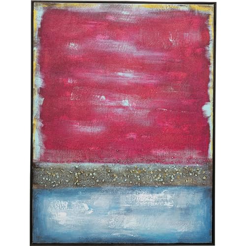 Kare Design Leinwandbild Vista, Rot, Wandbild, Leinwand, Acrylfarbe, handgemalt, Unikat, 122 x 92 cm (L/B) von Kare