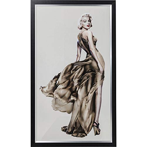 Kare Design Bild Frame Marilyn Grau/Schwarz, Glasbild, Kunstdruck, Marilyn Monroe, Wanddekoration, Bild, 172x100x4cm von Kare