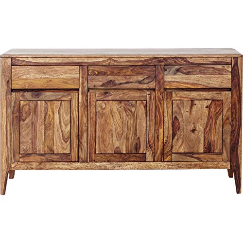 Kare Design Sideboard Brooklyn Nature, Sideboard aus Massivem Sheesham-Holz, Hellbraun gebeiztes Sideboard, Massicholz Sideboard, (H/B/T) 85x145x40 cm von Kare