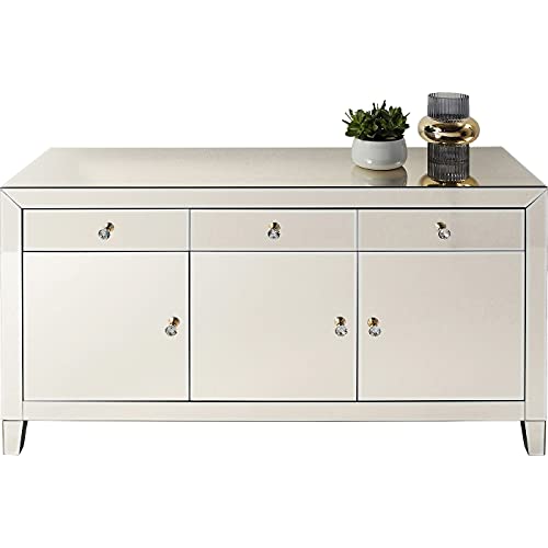 Kare Design Sideboard Luxury Champagne, Champagnerfarbenes Sideboard verspiegelt, mit Türen und Schüben, edle Griffe, (H/B/T) 77 x 140,5 x 45 cm, Champagner von Kare