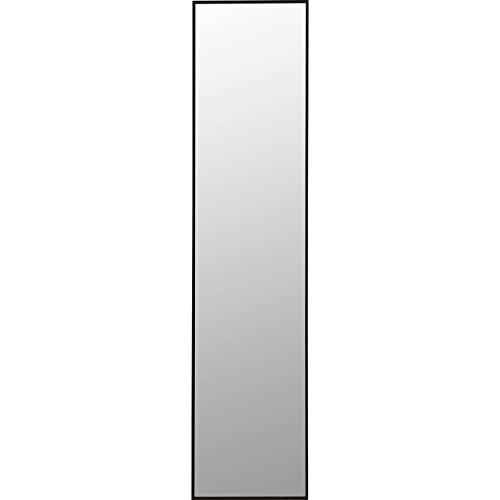 Kare Design Spiegel Bella, Schwarz, Wandspiegel, Spiegel, Glas, Aluminium, Holz, 180x30x3 cm (H/B/T) von Kare