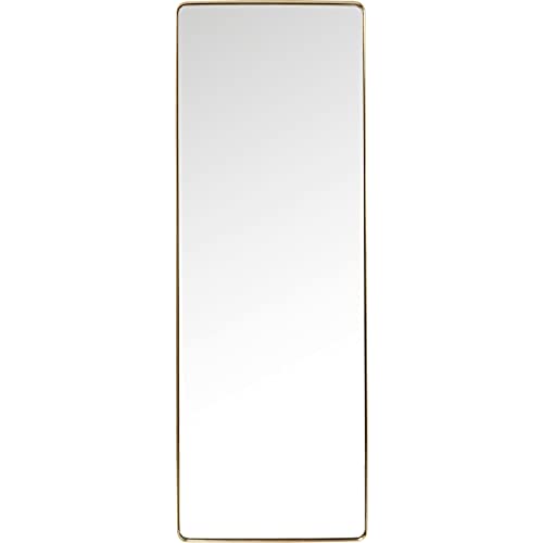 Kare Design Spiegel Curve, Brass, Standspiegel, Ganzkörperspiegel, Glas, Stahl Rahmen, rechteckig, 200x70 cm (L/B) von Kare