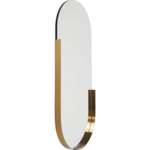 Kare Design Spiegel Hipster Oval, Wandspiegel, Dekospiegel, Schminkspiegel, Bad Spiegel, Gold, (H/B/T) 114,4x50,2x5cm von Kare