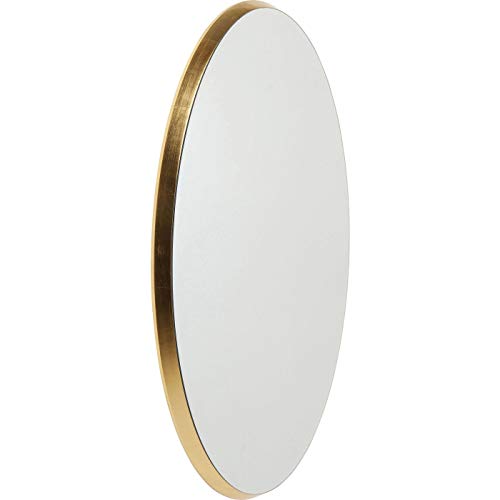 Kare Design Spiegel Jetset Oval Gold 94x64cm, ovaler Wandspiegel mit goldenem Rahmen, verschiedene Ausführungen erhältlich (H/B/T) 93x63x3,5cm von Kare