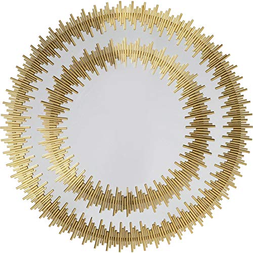 Kare Design Spiegel Solare Gold, großer Wandspiegel, goldener Spiegel, runder Wandspiegel, (H/B/T) 132x132x5cm von Kare