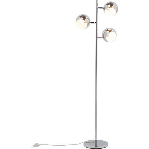 Kare Design Standleuchte Calotta Chrome, moderne Stehlampen im Retro Design, silber (H/B/T) 151x40x25,5cm von Kare