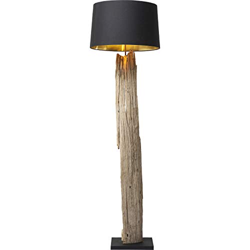 Kare Design Stehleuchte Nature Straight, Landhaus Stil, Wohnzimmer Lampe, Lampe fürs Schlafzimmer, Leuchtmittel nicht inklusive, 171x52x52cm, Schwarz von Kare