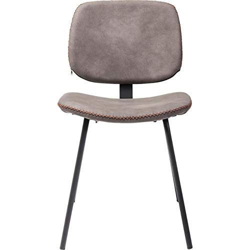 Kare Design Stuhl Barber Braun, komfortabler Stuhl ohne Armlehnen in Retro-Optik von Kare