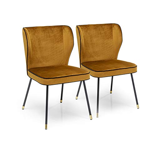 Kare Design Stuhl Irina 2er Set, Esszimmerstuhl, Loungestuhl, Sitzmöbel, Sitzstuhl, Curry Gelb, 50x57x83cm Kare Design Stuhl Irina 2er Set, Esszimmerstuhl, Loungestuhl, Sitzmöbel, Sitzstuhl, Curry Gelb, 50x57x83cm von Kare