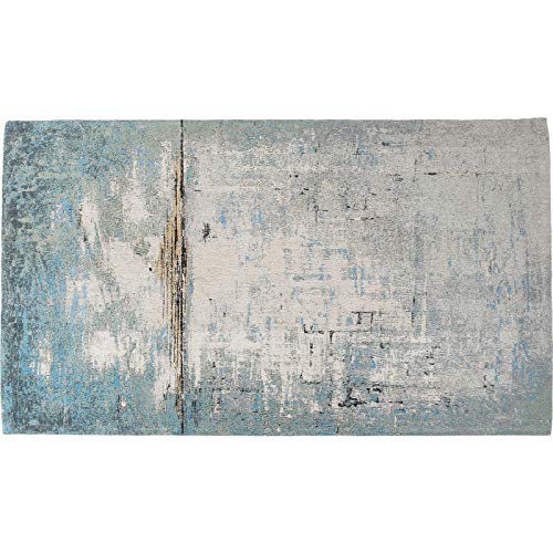 Kare Design Teppich Abstract Hellblau, großer Wohnzimmerteppich, gewebter Bodenteppich, Vorleger, Läufer, Hellblau-Grau (H/B/T) 1x170x240cm von Kare