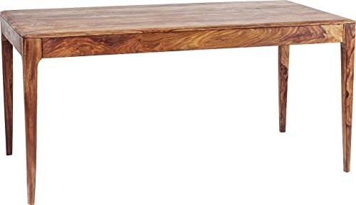 Kare Design Tisch Brooklyn Nature, Esszimmertisch aus Massivem Sheesham-Holz, gebeizter Esstisch, Holztisch, Küchentisch, Esszimmer, Wohnzimmer, Hellbraun, (H/B/T) 160x80cm von Kare