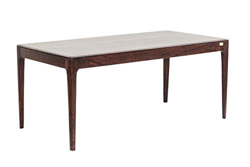 Kare Design Tisch Brooklyn Walnut, Esszimmertisch aus Massivem Sheesham-Holz, Holztisch, Massivholztisch, Dunkelbraun gebeizter Esstisch, (H/B/T) 76x160x80cm, Braun von Kare
