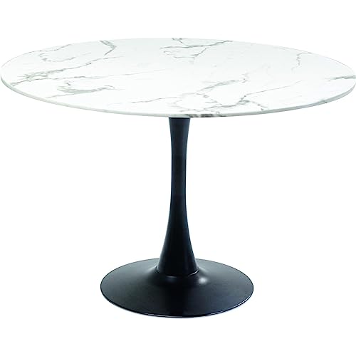 Kare Design Tisch Schickeria, Weiß,Schwarz, 4-6 Personen, D110cm, Marmor-Optik, Rund, Pflegeleicht, 40kg max. Belastbarkeit, Robust, Esszimmertisch, Besprechungstisch für Office, 74x110x110 cm (HxBxT) Kare Design Tisch Schickeria, Weiß,Schwarz, 4-6 Personen, D110cm, Marmor-Optik, Rund, Pflegeleicht, 40kg max. Belastbarkeit, Robust, Esszimmertisch, Besprechungstisch für Office, 74x110x110 cm (HxBxT) von Kare