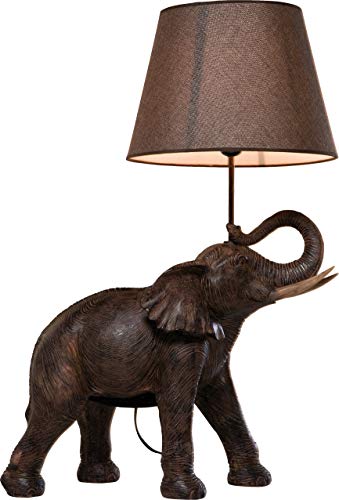 Kare Design Tischlampe Animal Elephant Safari Braun, Tischleuchte, Elefant, Tiermotiv, Dekoleuchte, Schreibtischlampe Kinder, Nachttischlampe, Leuchtmittel nicht inklusive 74x52x33 cm (H/B/T) von Kare