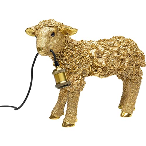 Kare Design Tischlampe Animal Flower Sheep Gold, Schaf, Schreibtischlampe, Nachttischlampe, Schreibtischlampe Kinder, Dekoleuchte, Tischleuchte, Leuchtmittel nicht inklusiv, 36x46,5x16,5cm von Kare