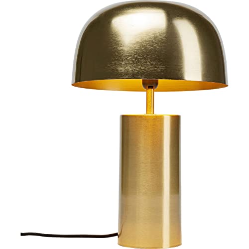 Kare Design Tischlampe Loungy Gold, Pilzform, Pilzlampen, Desk Lamp, Tischleuchte, Stahlgestell, Dekoleuchte, Office Lampe, Nachttischlampe, Schreibtischlampe, kein Leuchtmittel inklusive, 38x25x25cm von Kare