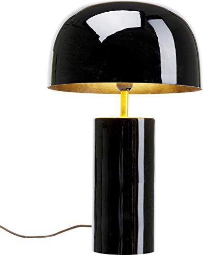 Kare Design Tischlampe Loungy, schwarz, Pilzform, handgearbeitet, 38cm von Kare