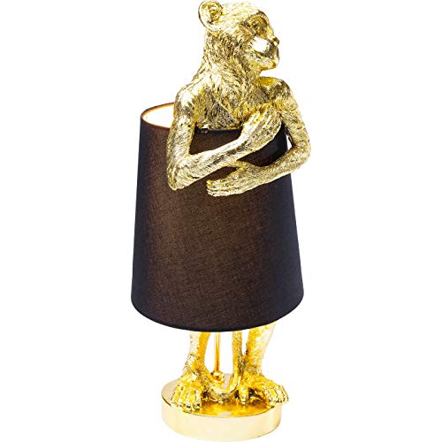 Kare Design Tischleuchte Animal Monkey, Gold/Schwarz, 56x23x23cm von Kare