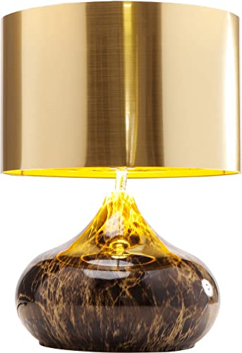 Kare Design Tischleuchte Mamo Deluxe, Schreibtischlampe edel, Nachttischlampe gold, Mehrfarbig, (H/B/T) 41x30x30cm von Kare