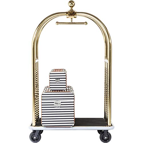 Kare Design VIP Gepäckwagen Vegas, Garderobe, Metall, Gold, 62 x 105 x 186 cm von Kare