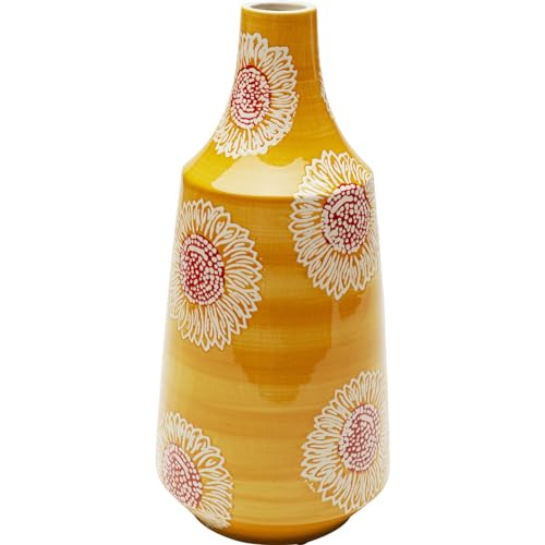 Kare Design Vase Big Bloom, Gelb, Deko Vase, Blumenvase, Porzellan, handgearbeitet, Unikat, 38 cm (H) von Kare