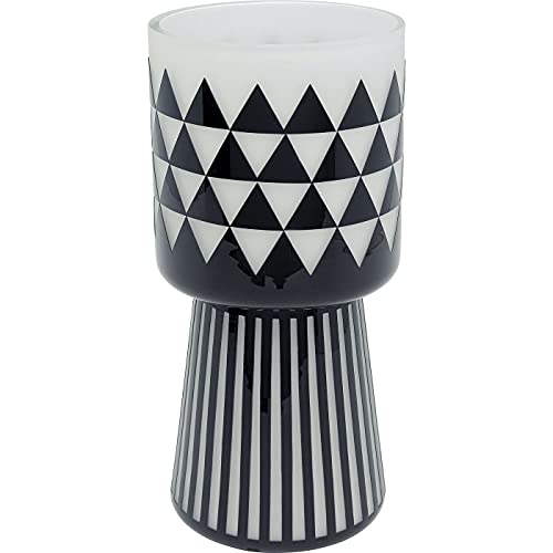 Kare Design Vase Brillar, Blumenvase, Tischvase, schwarz/weiß, Artikelhöhe 31cm von Kare