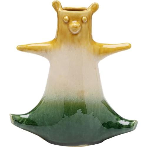 Kare Design Vase Cuddle Bear, Mehrfarbig, Deko Vase, Blumenvase, Bär Motiv, Keramik, handgearbeitet, Unikat, 24 cm (H) von Kare