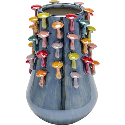 Kare Design Vase Mushrooms, Mehrfarbig, Deko Vase, Blumenvase, Pilz Verzierung, Keramik, 26 cm (H) von Kare
