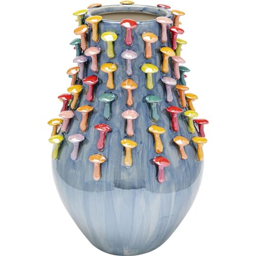 Kare Design Vase Mushrooms, Mehrfarbig, Deko Vase, Blumenvase, Pilz Verzierung, Keramik, 28 cm (H) von Kare