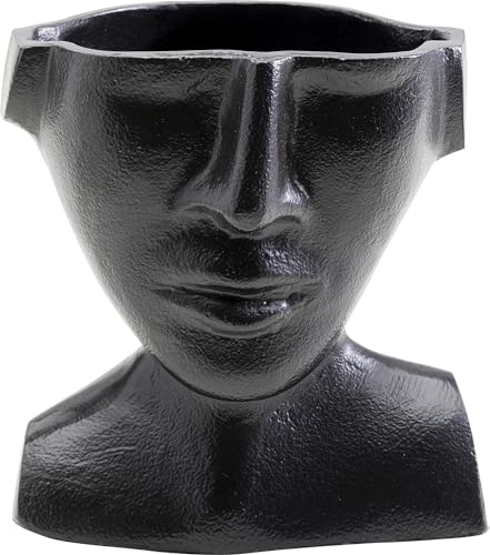 Kare Design Vase Rostro, Schwarz, Blumenvase, Dekorationsvase, Gefäß für Blumen, Tischvase, 17cm Kare Design Vase Rostro, Schwarz, Blumenvase, Dekorationsvase, Gefäß für Blumen, Tischvase, 17cm von Kare